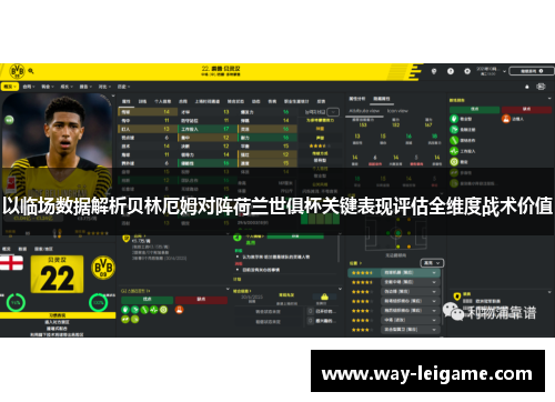 以临场数据解析贝林厄姆对阵荷兰世俱杯关键表现评估全维度战术价值