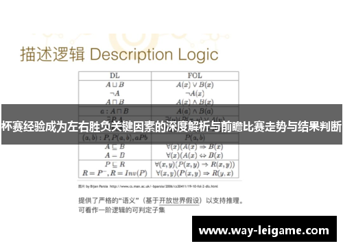 杯赛经验成为左右胜负关键因素的深度解析与前瞻比赛走势与结果判断